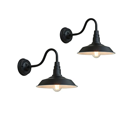 WYQSX 2Pcs Vintage Außenleuchte Landhausstil, IP65 Eisen Innen/Im Freien Wandlampe aussen, Industrial Außenbeleuchtung Balkonlmape, Für Hof Garten Terrasse Flur Keller, exkl Leuchtmittel (A) von WYQSX