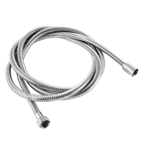 Ersatz-Duschschlauch, Brauseschlauch 304 Edelstahl Silber Schwarz 2,0-3,0M(Silver,2.5M) von WYQXTY