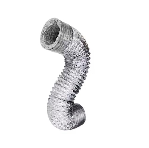 Flexible Aluminiumfolien-Luftkanäle, Aluminium-Belüftungs-Luftkanalschlauch mit Klemmen in mehreren Größen(2m,250mm) von WYQXTY