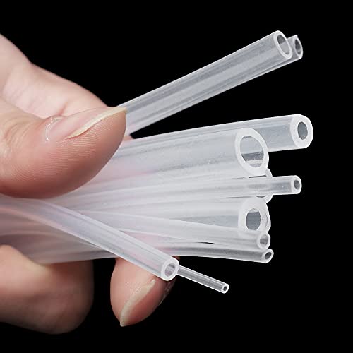 Flexibler Silikonkautschukschlauch, Flexibler, 1 Meter langer, transparenter Silikonkautschukschlauch, 2 3 4 5 6 7 8 10 mm Außendurchmesser, flexibles Silikonrohr, 1 Stück(7x9mm) von WYQXTY