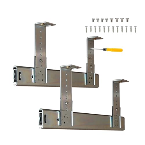 Hochbelastbare Schubladenführungen, Metall-Tastatur-Gleitschienen, 12-16 Zoll, silberfarben, Kugellager, verstellbar, 2 Stück(300mm(12 inch)) von WYQXTY