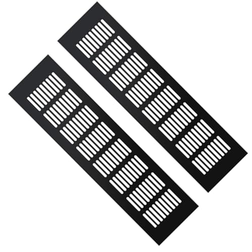 Lüftungsgitterabdeckung, 2Pcs 3,15 In Atmungsaktive Mesh Schwarz Schrank Air Vent Abdeckung(80 * 225Mm) von WYQXTY