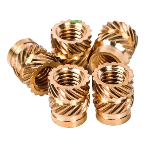 Messing-Rändelgewindeeinsatz, Messing-Hotmelt-Mutterneinsätze for 3D-Druck, 20 Stück, verschiedene Größen(Length 2mm,M2(OD 3.5mm)50p) von WYQXTY