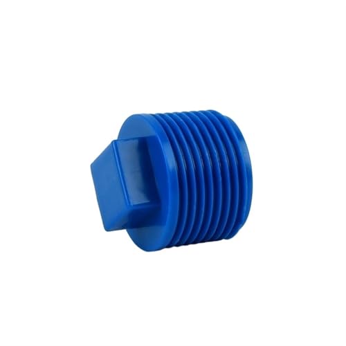 PVC-Rohrverbindungsstücke, 2 Pcs PVC Männlichen Gewinde Ende Stecker Stecker Wasser Rohr Aquarium Garten Multicolor 1/2-1 Zoll(Blue,3I4 Inch (2PCS)) von WYQXTY