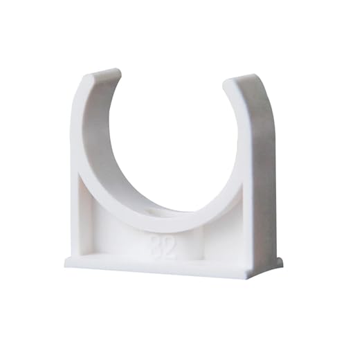 PVC-U-förmige Rohrschellen, PVC-U-Rohrschelle, weiß und grau, 20–50 mm(White,20MM-2 PCS) von WYQXTY