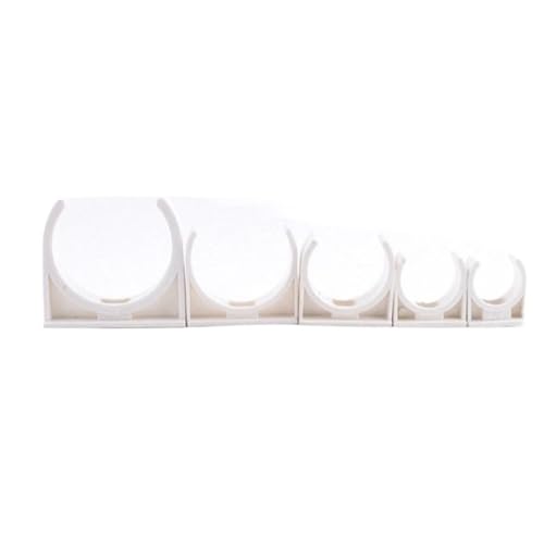 PVC-U-förmige Rohrschellen, U-förmige PVC-Rohrschelle, 10 Stück, for 20–63 mm, mehrfarbig(White,40mm) von WYQXTY
