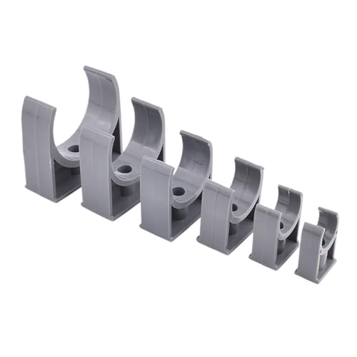 PVC-U-förmige Rohrschellen, U-förmige Rohrschellen aus PVC for die Bewässerung von Aquarien und Gärten, 1,5,20 Stück, mehrfarbig, 20–63 mm(Light Color,20Pcs 32mm) von WYQXTY