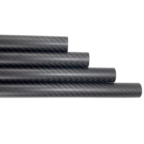 Rundrohr aus Kohlefaser, 3K Carbonfaserrohre, 10 Stück, 3K Twill, matt, Außendurchmesser 5–60 mm, Länge 500 mm(32x30x500mm) von WYQXTY