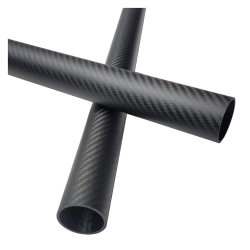 Rundrohr aus Kohlefaser, 3K-Kohlefaserrohr, Außendurchmesser 27–33 mm x 500 mm, Hohlrohr, glänzend matt, mehrere Größen(33x30x500mm) von WYQXTY