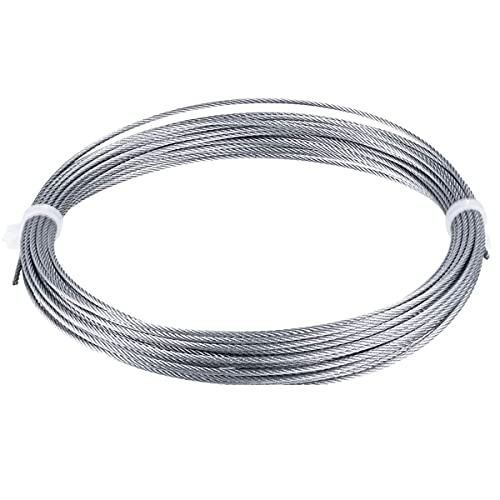 Stahlseil, 10M 316 Edelstahl Drahtseil Kabel 7X19 Strang Kern Mehrere Größen(3Mm) von WYQXTY