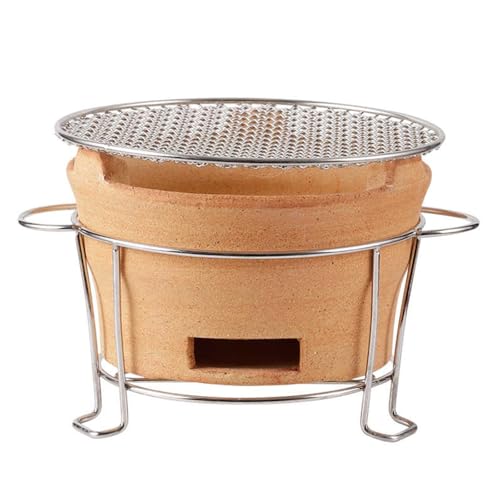 Tontonnen-Holzkohlegrill, tragbarer Grill, Holzkohleofen aus Ton for den Innen- und Außenbereich in mehreren Größen(28cm/11in) von WYQXTY