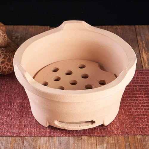 Tontonnen-Holzkohlegrill, tragbarer Grill, Ton Holzkohle und Holz Grillofen for Camping Tischplatte mehrere Größen(28cm/11in) von WYQXTY
