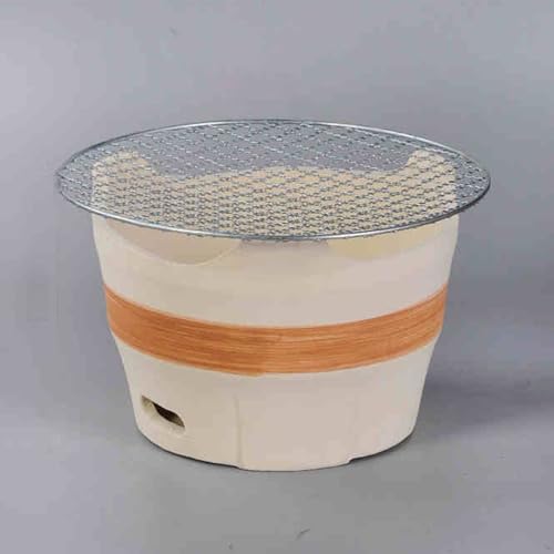 Tontonnen-Holzkohlegrill, tragbarer Grill, Tragbarer Keramik-Holzkohlegrillofen for Outdoor-Camping-Picknick in mehreren Größen(20cm/8in) von WYQXTY