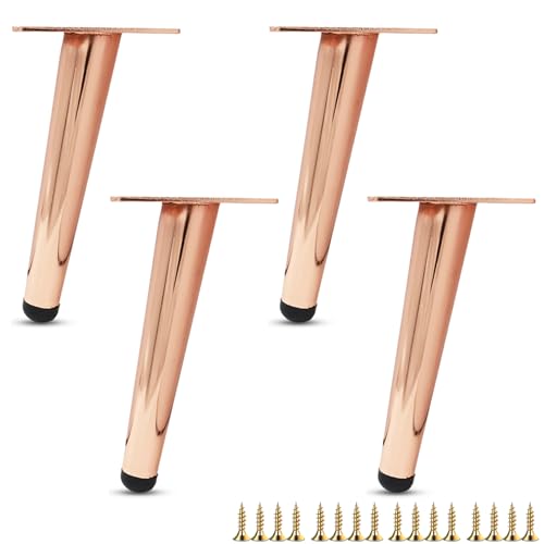 WYQXTY Ersatzbeine für Metallmöbel, 4 Stück Ersatz-Stützbeine for Möbel aus Metall mit Schrauben, 10–30 cm(Tilted,12cm) von WYQXTY