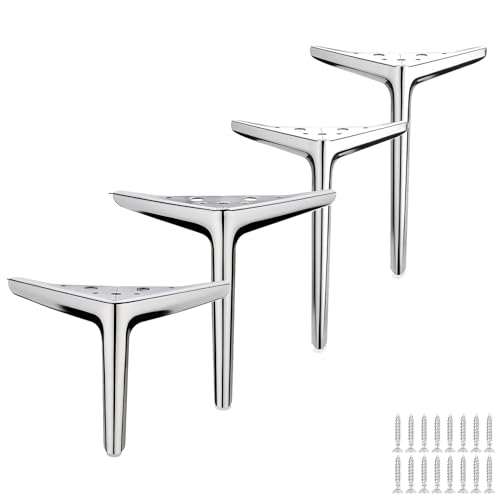 WYQXTY Ersatzbeine für Metallmöbel, Möbelbeine, 4er-Pack, mehrere Größen, Mehrfarbig(Silver,20cm(7.87in)) von WYQXTY