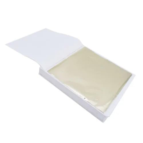 WYQXTY Farbige Goldfolienblätter, 100 Pcs Multicolor Folie Papier for DIY Handwerk Scrapbooking 8x8,5 cm(Champagne Silver) von WYQXTY