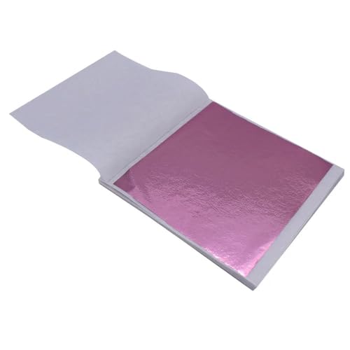 WYQXTY Farbige Goldfolienblätter, 100 Pcs Multicolor Folie Papier for DIY Handwerk Scrapbooking 8x8,5 cm(Nine Red) von WYQXTY