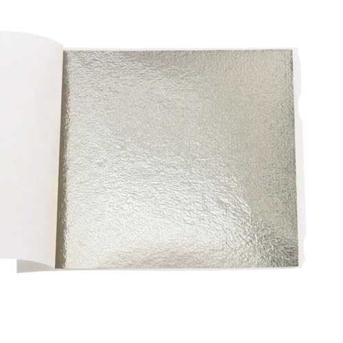 WYQXTY Farbige Goldfolienblätter, Blattgold-Folienpapier, 10 Stück, Mehrfarbig, 8 x 8,5 cm(Antique Silver) von WYQXTY