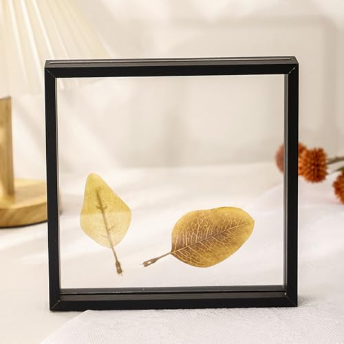 WYQXTY Fotorahmen, Holzrahmen, Ausziehbarer Acryl-Bilderrahmen for gepresste und getrocknete Blumen, mehrfarbig, mehrere Größen(Black,7 Inches [12.7 * 17.7cm]) von WYQXTY