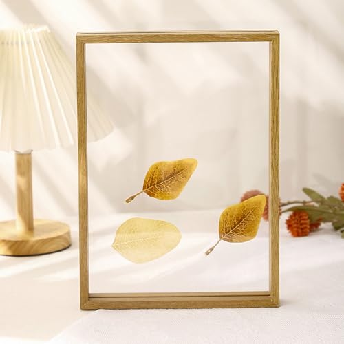 WYQXTY Fotorahmen, Holzrahmen, Ausziehbarer Acryl-Bilderrahmen for gepresste und getrocknete Blumen, mehrfarbig, mehrere Größen(Wood Color,8 Inches [15.2 * 20.3cm]) von WYQXTY
