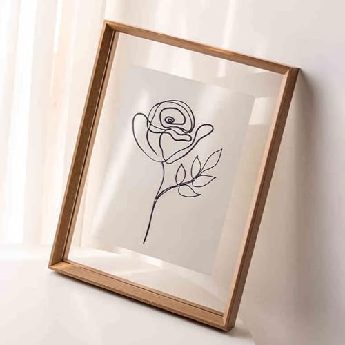 WYQXTY Fotorahmen, Holzrahmen, Doppelseitiger schwebender Glas-Fotorahmen for Postkarten-Leinwand, mehrere Größen, Holzoberflächen(Wood Grain,33 * 33cm) von WYQXTY