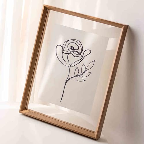WYQXTY Fotorahmen, Holzrahmen, Doppelseitiger transparenter Bilderrahmen aus Holz und Acryl, mehrfarbig, mehrere Größen(Wood Grain Color,12-inch) von WYQXTY