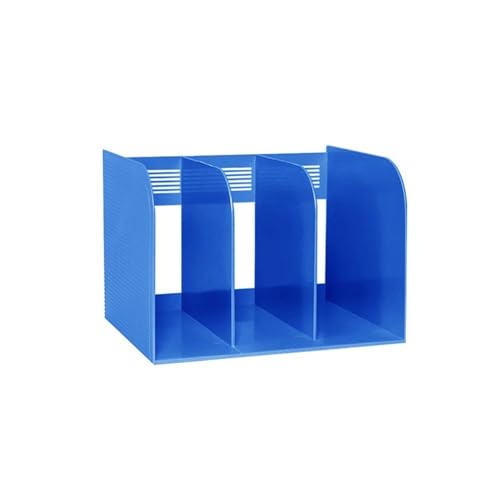 WYQXTY Magazinhalter aus Kunststoff, 3 fach Desktop Datei Ordner Magazin Dokumente Organizer Halter Multicolor(Blue) von WYQXTY