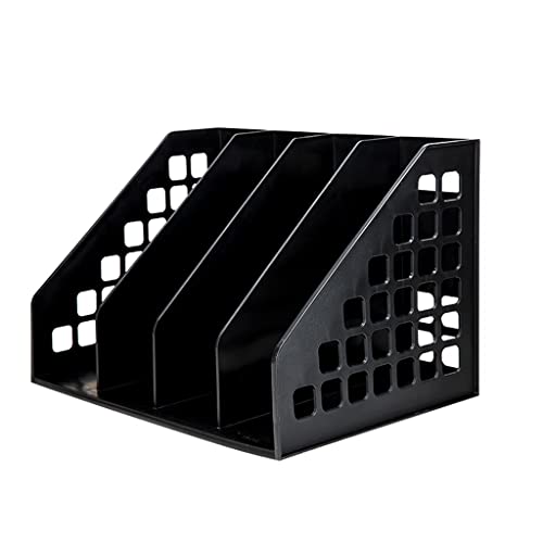 WYQXTY Magazinhalter aus Kunststoff, Schreibtisch-Aktenordner aus Kunststoffnetz mit 4 Fächern for Zeitschriften, Bücher, A4-Papier, mehrfarbig(A) von WYQXTY