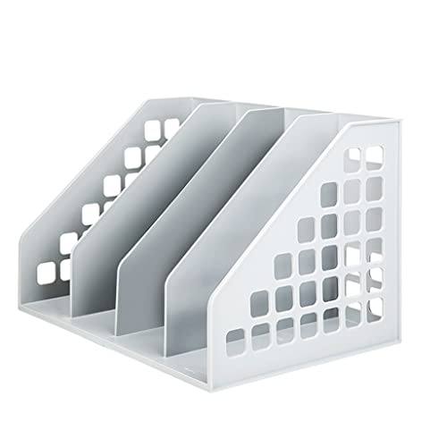 WYQXTY Magazinhalter aus Kunststoff, Schreibtisch-Aktenordner aus Kunststoffnetz mit 4 Fächern for Zeitschriften, Bücher, A4-Papier, mehrfarbig(B) von WYQXTY