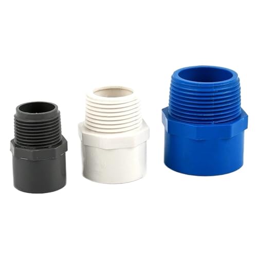 WYQXTY PVC-Rohrverbindungsstücke, Gerader Anschluss des Außengewindes PVC for Rohrverschraubungen, Mehrfarbig, mehrere Größen(Blue,1 Inch-32mm) von WYQXTY