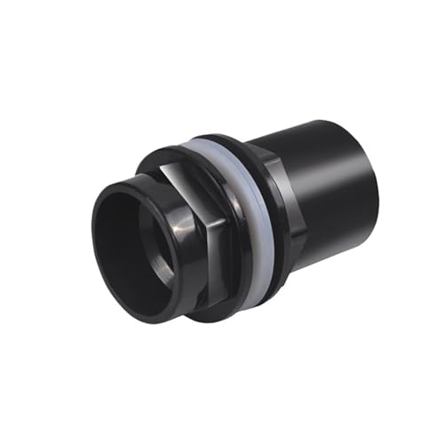 WYQXTY PVC-Rohrverbindungsstücke, Gerader Verbinder for PVC-Rohre for Aquarien, Mehrfarbig, ID 20–50 mm(Black,ID 25mm) von WYQXTY