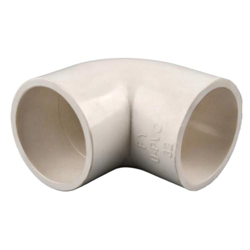 WYQXTY PVC-Rohrverbindungsstücke, PVC 90 Grad Winkelstück for Aquarium und Gartenbewässerung Multicolor 16–75 mm(White,63mm) von WYQXTY
