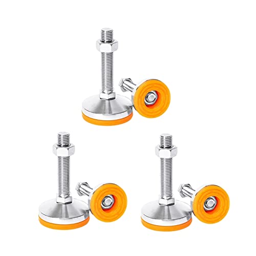 WYQXTY Verstellbare Möbelausgleichsfuß, 6 Pcs Einstellbare Nivellierung Füße Orange Mehrere Größen for Möbel Werkbank Maschine(80X12X100 mm) von WYQXTY