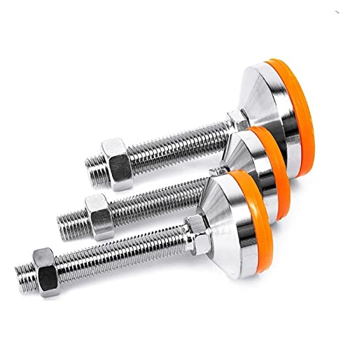 WYQXTY Verstellbare Möbelausgleichsfuß, Nivellierschraube Beine einstellbar for Möbel Maschinen 3 Pcs Orange mehrere Größen(80X20X200mm) von WYQXTY