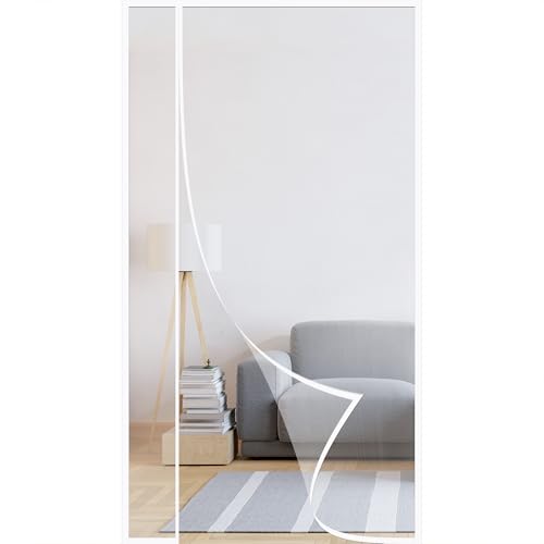 Fliegengitter Fenster Magnet 140x200cm Fliegenvorhang Terrassentür TüreFliegengitter tür mit Magnet Selbstklebend Klettband mit Stärkere Magneten Einfache Montage weiß von WYRHT