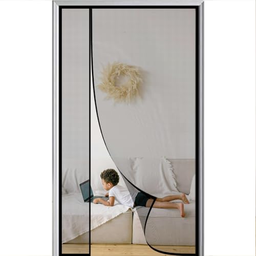 Fliegengitter Fenster Magnet 155x230cm Seitliche Öffnung HäNde Frei Haustierfreundlich Verstärkt Polyester Fliegengitter Tür Hält Insekten draußen Schwarz Fliegengitter Fenster Magnet 155x230cm Seitliche Öffnung HäNde Frei Haustierfreundlich Verstärkt Polyester Fliegengitter Tür Hält Insekten draußen Schwarz von WYRHT