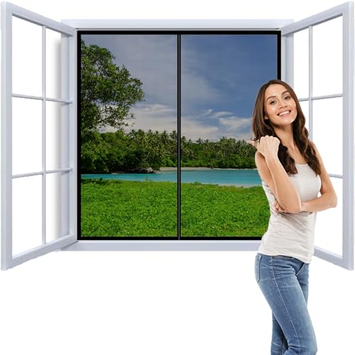 Fliegengitter für Fenster 100x115cm Magnetisches Fliegengitter Insektenschutz Vorhang Fenster Insektenschutz Selbstklebend Ein Design das offen bleibt halten Schwarz Fliegengitter für Fenster 100x115cm Magnetisches Fliegengitter Insektenschutz Vorhang Fenster Insektenschutz Selbstklebend Ein Design das offen bleibt halten Schwarz von WYRHT