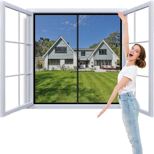 Fliegengitternetze für Fenster 115x70cm Fliegengitter Vorhang Magnetvorhang Fliegenschutz Magentvorhang Aktualisierte Version Stärkere Magneten Selbstklebend Klettband Schwarz Fliegengitternetze für Fenster 115x70cm Fliegengitter Vorhang Magnetvorhang Fliegenschutz Magentvorhang Aktualisierte Version Stärkere Magneten Selbstklebend Klettband Schwarz von WYRHT