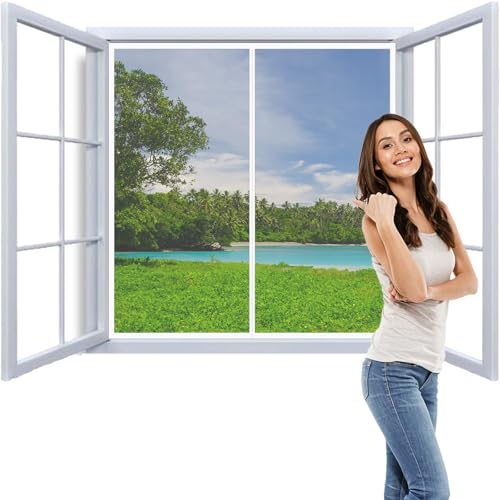 Fliegengitternetze für Fenster 120x80cm Insektenschutz Vorhang Fenster Magnet Insektenschutz Ohne Bohren Selbstklebend Unbehinderte Ansicht weiß Fliegengitternetze für Fenster 120x80cm Insektenschutz Vorhang Fenster Magnet Insektenschutz Ohne Bohren Selbstklebend Unbehinderte Ansicht weiß von WYRHT