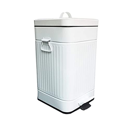 WYRKYP Silent Mülleimer, Haushalt Schlafzimmer Büro Papierkorb Retro Style Mülleimer Bar Café Dekorativer Mülleimer Indoor/Outdoor Mülleimer,C von WYRKYP