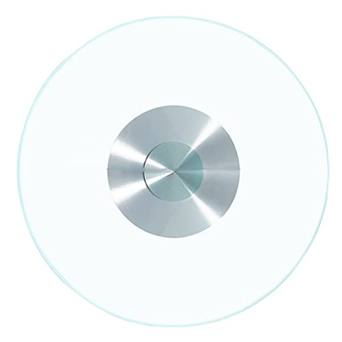 WYRMB 24-40 Zoll Lazy Susan-Drehteller aus Glas, Drehtablett aus gehärtetem Glas, transparenter, runder Drehteller mit Lager aus Aluminiumlegierung, einfaches Teilen Aller Le von WYRMB
