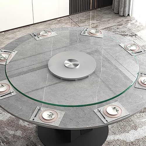 WYRMB 30" Lazy Susan-Drehteller aus gehärtetem Glas, Tafelaufsatz für Esstisch mit Schwenkhilfesystem, runder Tischplatte, drehbarem Tablett, großer Servierteller, leise und sa von WYRMB