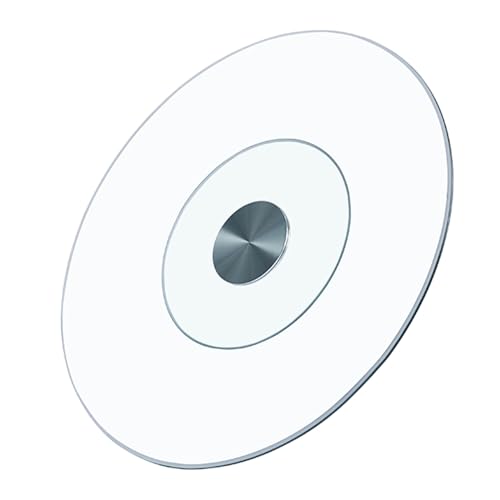 WYRMB Großer Lazy Susan-Drehteller für Tischplatten, 61 cm, drehbares Tablett, Glas-Servierplatte, Esstisch, Drehteller aus gehärtetem Glas mit geräuschlosem Lager.80cm/31.5in von WYRMB