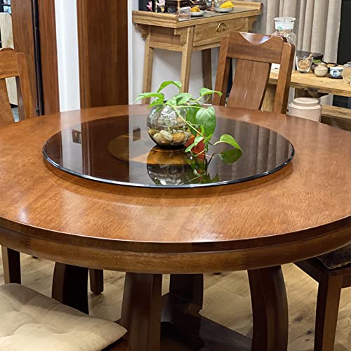 WYRMB Lazy Susan-Drehteller, rund, drehbare Serviceplatte für den Tisch, transparent, großes Tischtablett, drehbare Servierplatte für die Küche, gehärtetes Glas, Lazy Susan-DRE von WYRMB