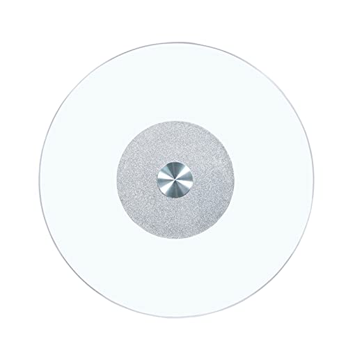 WYRMB Lazy Susan-Drehteller aus Glas, transparentes Drehtablett mit geräuschlosem, glattem Lager aus Aluminiumlegierung, rundes, drehbares Serviertablett auf der Tischplatte, f von WYRMB