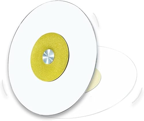 WYRMB Lazy Susan-Drehteller aus gehärtetem Glas, Tafelaufsatz für Esstische mit geräuschlosem Lager, rundes, drehbares Tablett für die Tischplatte, große Servierplatte, geräusc von WYRMB