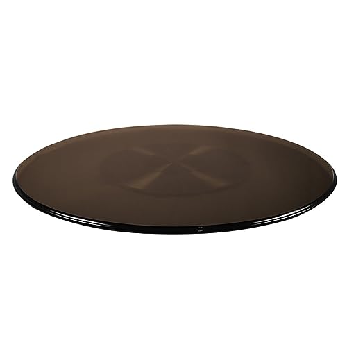 WYRMB Lazy Susan aus gehärtetem Glas, 10 mm, für Esstisch, runde Servierplatte für Tisch, transparentes drehbares Serviertablett, Drehteller.80cm/31.5in von WYRMB