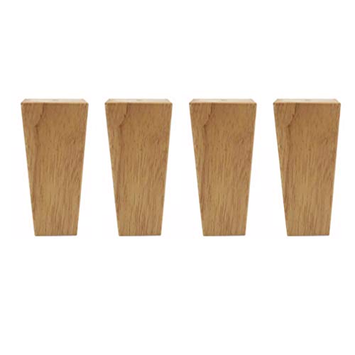 WYRMB Massivholz-Möbelbeine aus Massivholz, quadratische Sofabeine, Couchtisch-Ersatzbeine, für TV-Schränke/Schrank, mit Zubehör, 600 kg Kapazität, 4 Stück (12 cm) von WYRMB