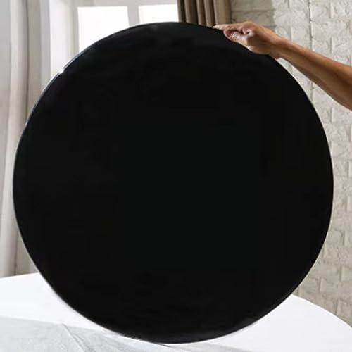 WYRMB Runder Drehteller aus gehärtetem Glas, Lazy Susan aus Glas für Esstisch, Tischplatte, Servierplatte, transparentes drehbares Serviertablett.70cm/27.5in von WYRMB