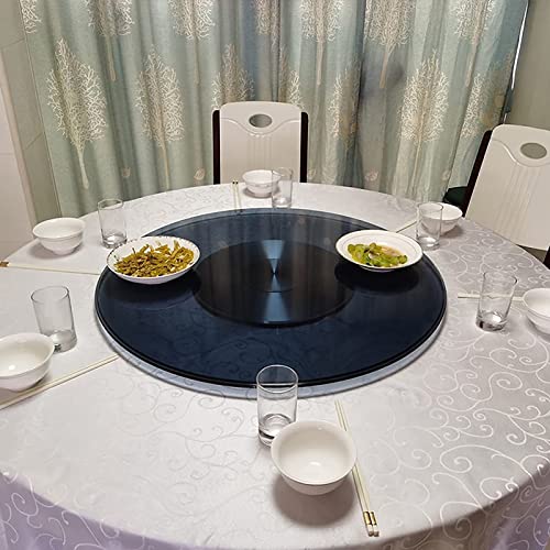 WYRMB Stabile drehbare Lazy Susan-Servierplatte, 12 mm Glasdrehteller, rundes 28/32/34/35 Zoll großes Drehtablett für Esstische, leicht zu reinigen, hohe Tragkraft.Onecolor-70c von WYRMB